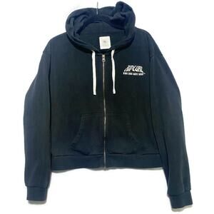 Rip Curl Short Full Zip Up Jacket Men's Size Medium Ron Jon Surf Shop Black